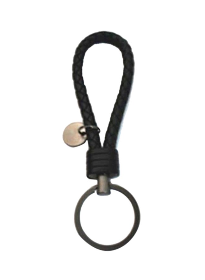 سلسلة مفاتيح من الجلد، لون أسود