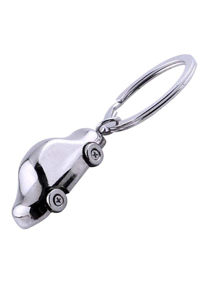 Auto Car Shape Key Chain Silver - Image 1
