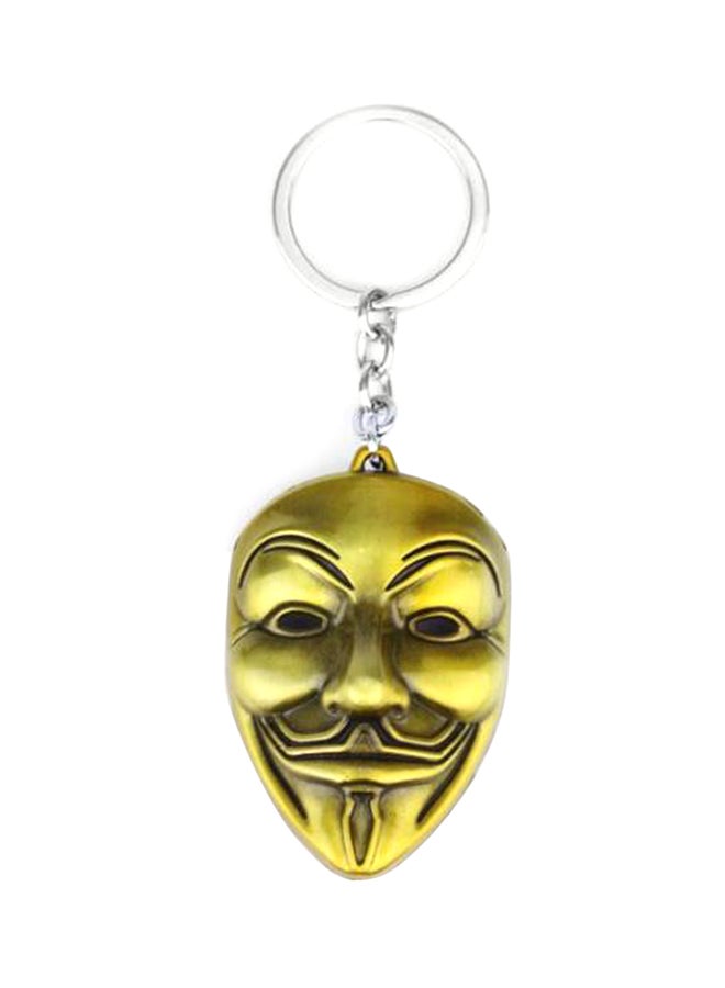 سلسلة مفاتيح معدنية بتصميم على شكل قناع من فيلم "V For Vendetta"