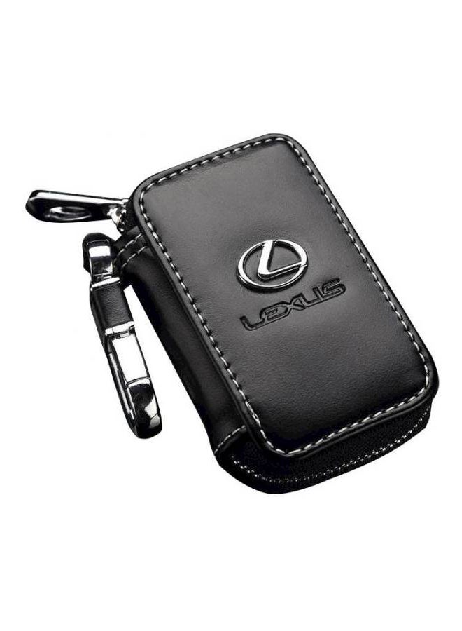 Leather Zipper Wallet Remote Cover Car Key Chain - Image 1