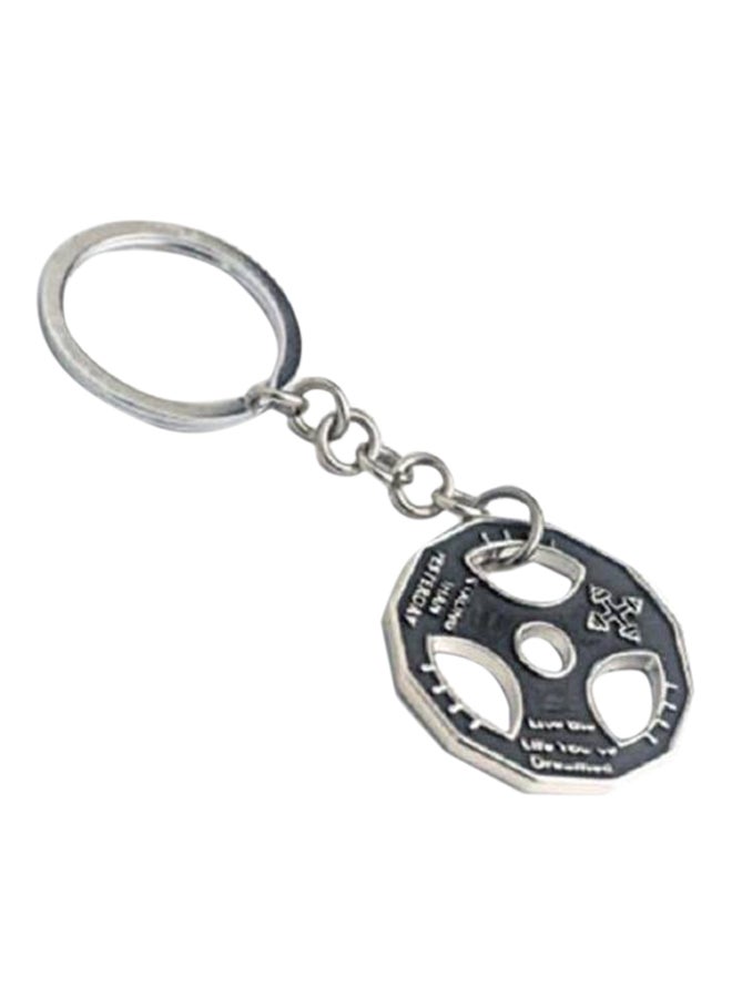Stainless Steel Fitness Weightlifting Gym Key Chain - Image 1