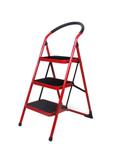 ALMUFARREJ 3-Steps Household Ladder LR-3 Red/Black 122x40centimeter 