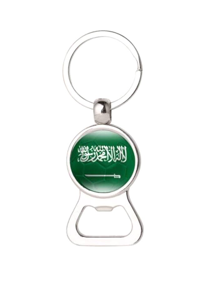 ماركة غير محددة - سلسلة مفاتيح وأداة فتح زجاجات بتصميم شعار المنتخب الوطني وعلم الملكة العربية السعودية في كأس العالم لكرة القدم - Image 1