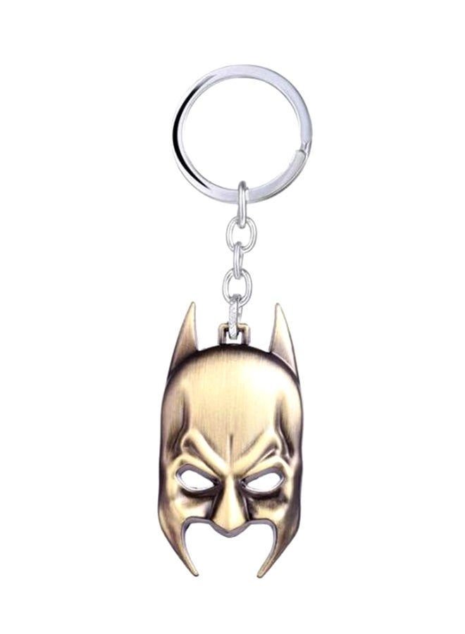 Batman Face Keychain Metal Gold Color