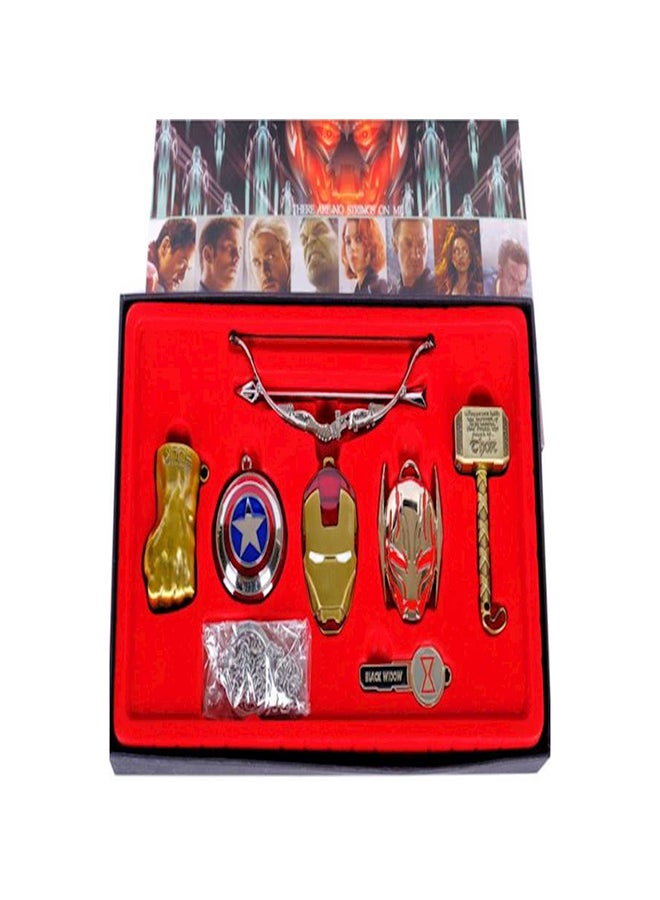Generic Avengers 3 American Captain Hulk Iron Man Fists Unlimited Gloves Exquisite Pendant Key Chain - Image 1