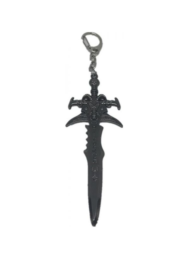 سلسلة مفاتيح بتصميم سيف كلاسيكي، لون أسود - Image 1