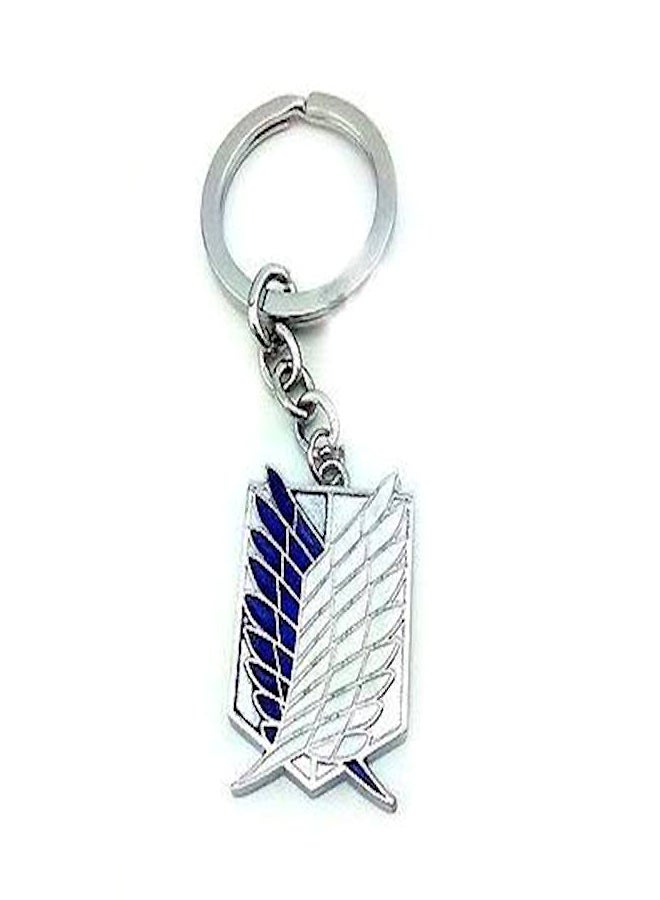 Attack On The Titans Blue And White Wings Key Chain