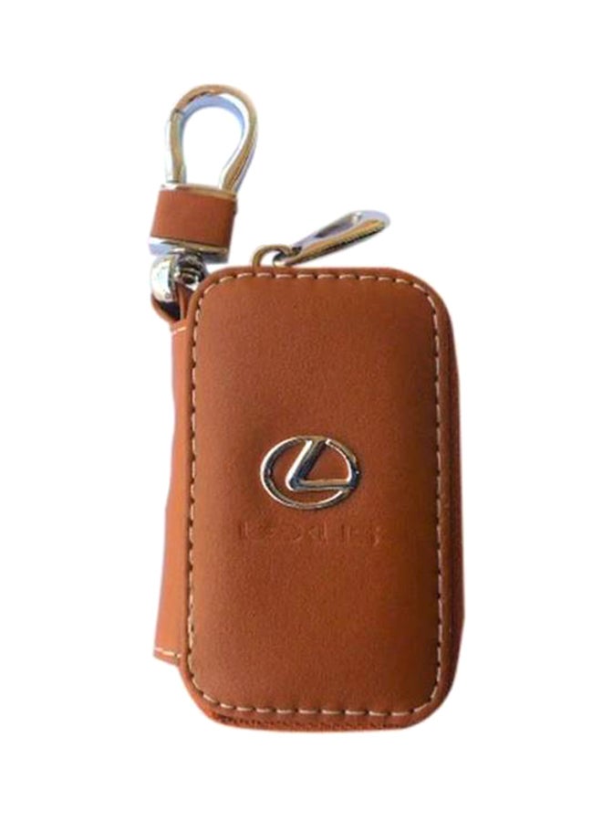 Lexus Leather Keychain Ring Cum Key Case Holder - Image 1