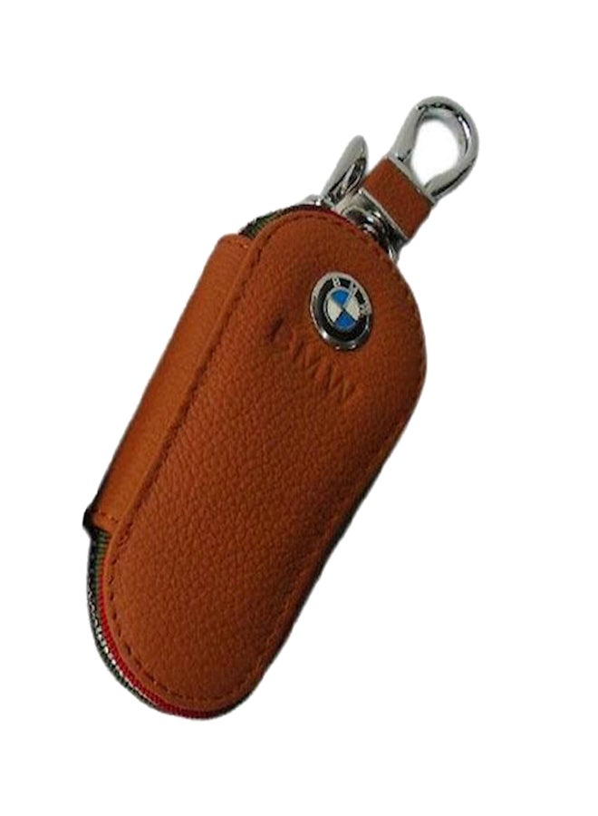 سلسلة مفاتيح بتصميم حافظة من الجلد تحمل شعار سيارة BMW - Image 1