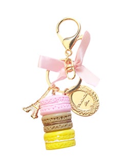 Sharpdo Lovely Macarons Key Chain Tassel Type Ring Bag Car Pendant Pink/Yellow/Gold  - Image 1