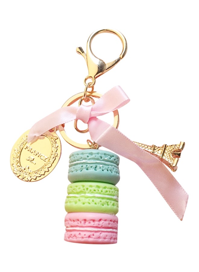 Sharpdo Lovely Macarons Key Chain Tassel Type Ring Bag Car Pendant Gold/Pink/Green  - Image 1