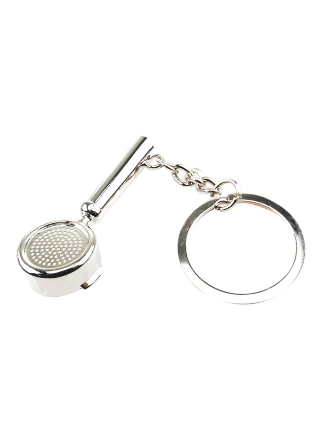 Sharpdo - Zinc Alloy Coffee  Keychain Keyring Metal Key Rings Decoration Silver - Image 1