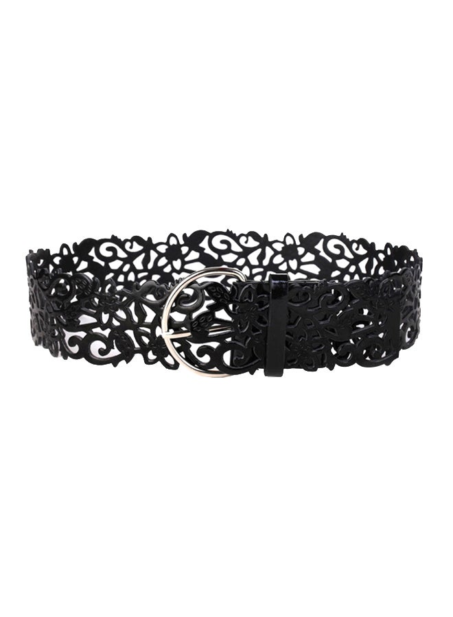 Sharpdo Vintage Hollow Belt Black/Silver - Image 1