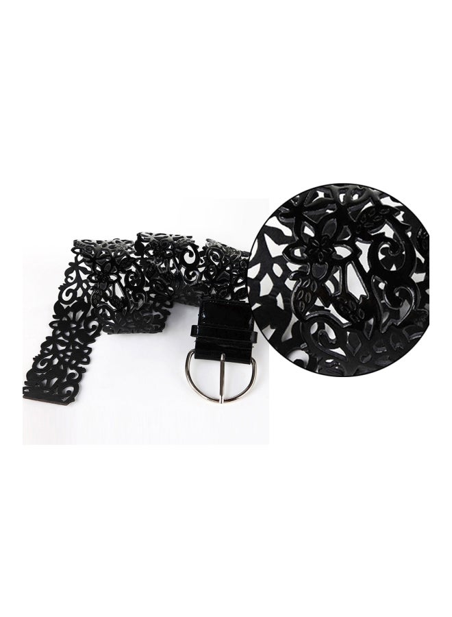 Sharpdo Vintage Hollow Belt Black/Silver - Image 3