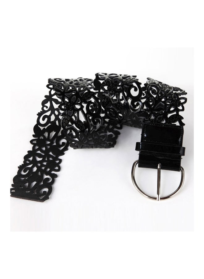 Sharpdo Vintage Hollow Belt Black/Silver - Image 5