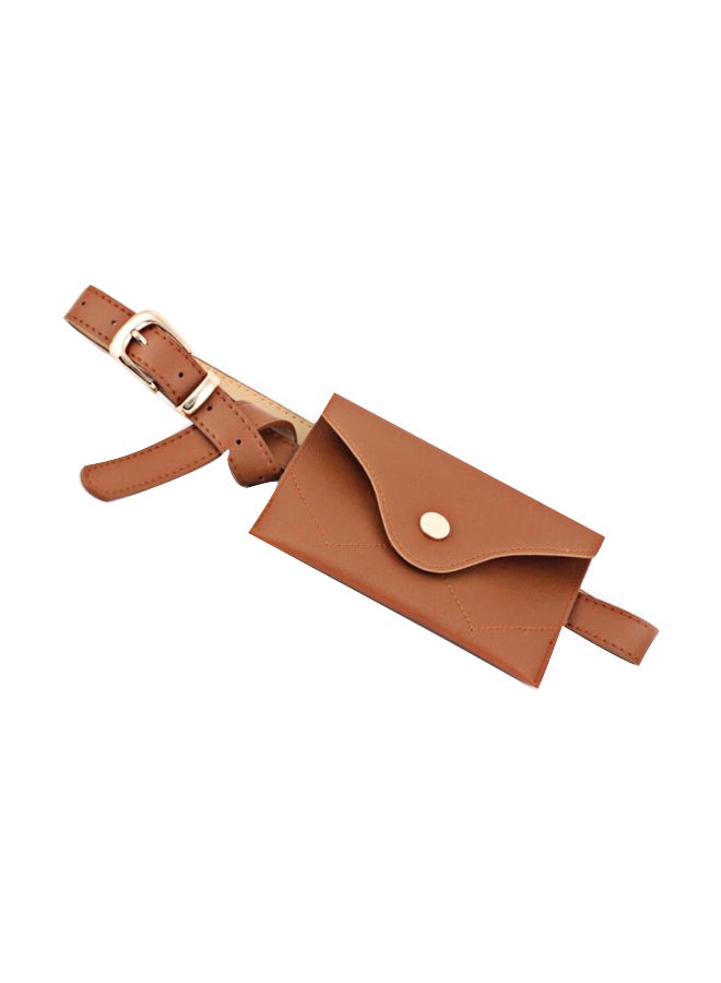 Sharpdo Belt With Waist Bag Brown/Silver
