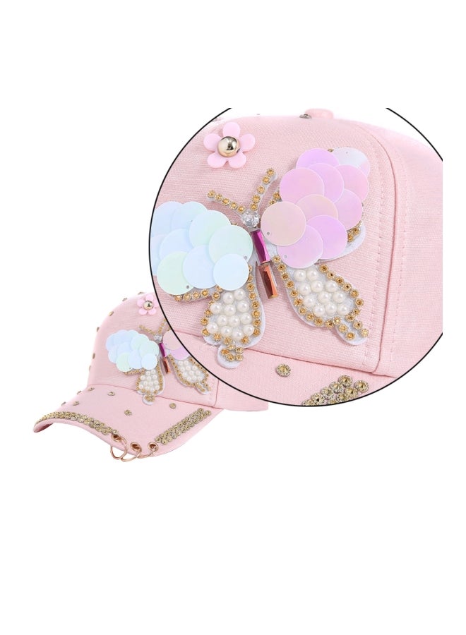 Sharpdo Sequined Baseball Cap Pink/Golden/Clear - Image 5