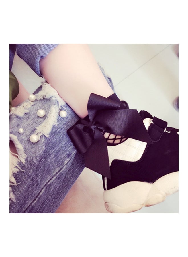 شاربدو مجموعة جوارب بتصميم عقدة فيونكة من 3 قطع أسود/أحمر/رمادي - Image 2