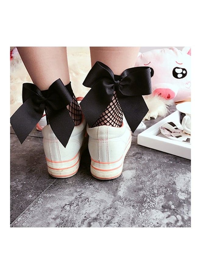 شاربدو مجموعة جوارب بتصميم عقدة فيونكة من 3 قطع أسود/أحمر/رمادي - Image 4