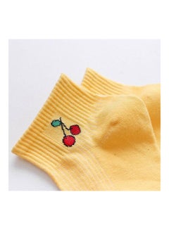 Sharpdo Pair Of 5 Fruits Printed Socks Multicolour  - Image 3