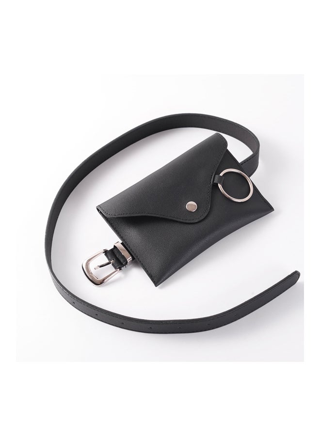 Sharpdo Belt With Waist Bag Dark Brown/Silver - Image 2