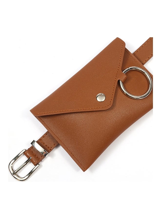 Sharpdo Belt With Waist Bag Brown/Silver - Image 3