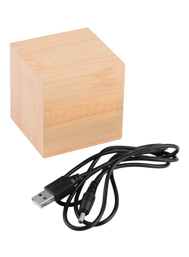 Modern Digital LED Alarm Clock Beige  - Image 1