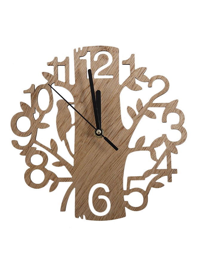 Vintage Design Wall Clock Brown/Black - Image 1