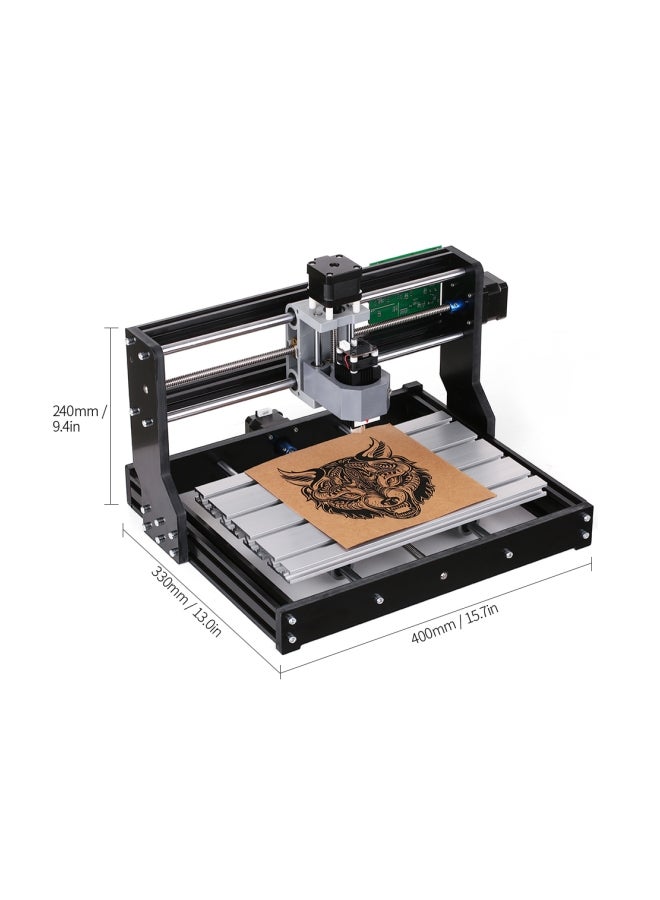 CNC3018 2-In-1 Laser Engraving Machine Black/Silver/Green  - Image 2