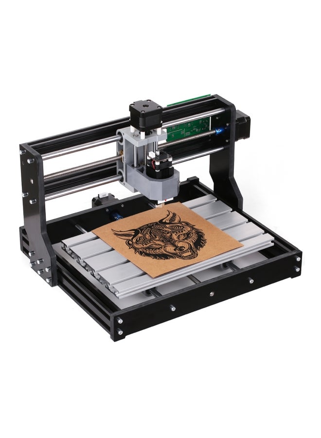 CNC3018 2-In-1 Laser Engraving Machine Black/Silver/Green  - Image 4