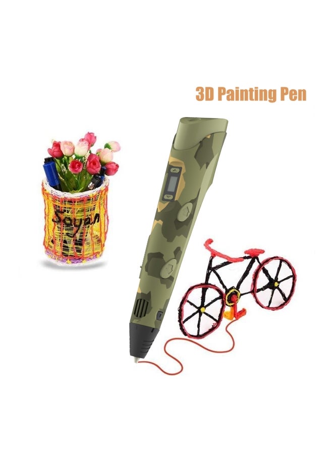 3D Printing Pen With USB Cable Green/Yellow - Image 2