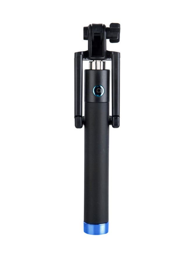 Voberry Wired Selfie Stick Black/Silver/Light Blue - Image 1