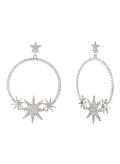 Metal Vintage Circle Star Dangle Earrings