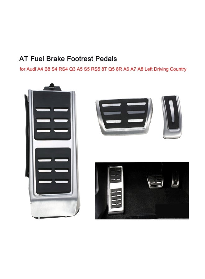 Generic - AT Fuel Brake Footrest Pedals  for Audi A4 B8 S4 RS4 Q3 A5 S5 RS5 8T Q5 8R A6 A7 A8 Left Driving Country - Image 1