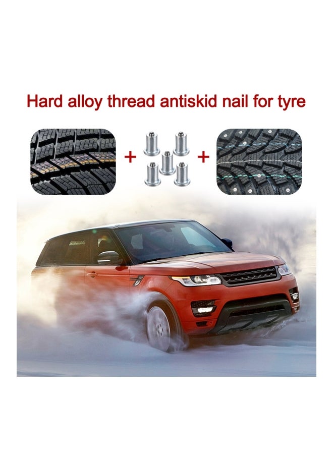 Generic Tire Stud Small Screws Hard Alloy Snow Nail Anti-Slip Screws For Automobile Tire Stud Screws Auto Car Accessories 100 Pcs 8*11mm - Image 2