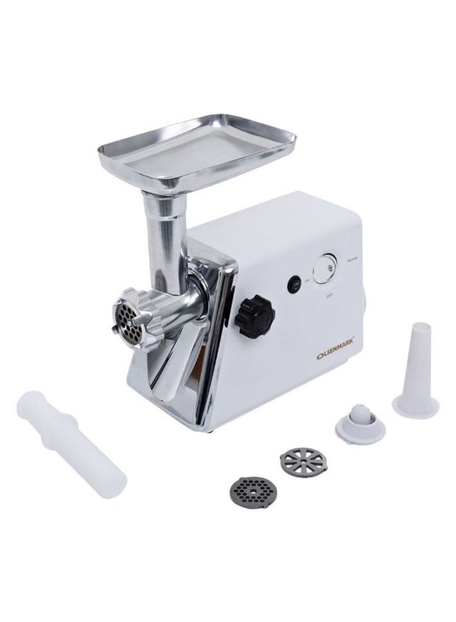 أولسنمارك مفرمة لحم محمولة 800 W OMMG2110N أبيض/فضي - Image 1