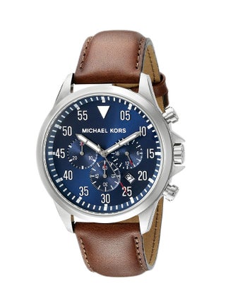 Men's Leather Gage Watch- MK8362 - v1556040742/N23591670A_1