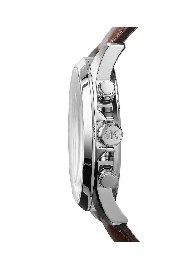Men's Leather Gage Watch- MK8362