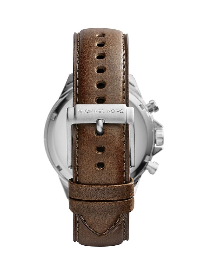 Men's Leather Gage Watch- MK8362