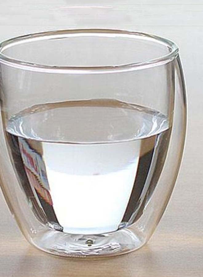 Wall Glass Tea Drink Cup Clear 8.5cm - Image 2