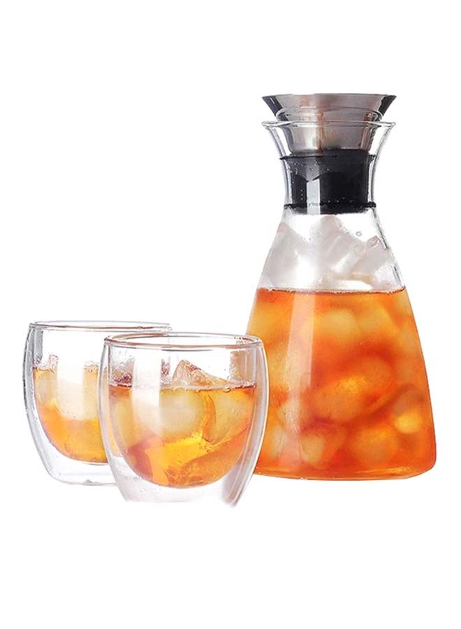 Wall Glass Tea Drink Cup Clear 8.5cm - Image 3