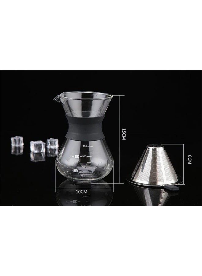 supple Filter Drip Brewing Chemex Coffee Maker Clear 400ml  - Image 3