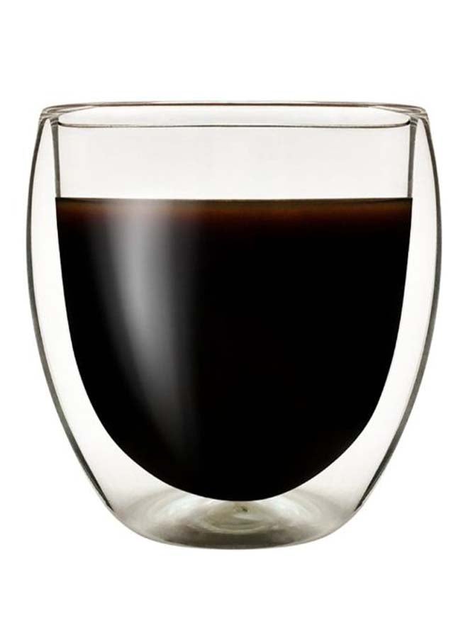 Wall Glass Tea Drink Cup Clear 8.5cm - Image 1