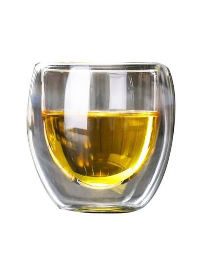 Double Wall Glass Cup Transparent  - Image 4