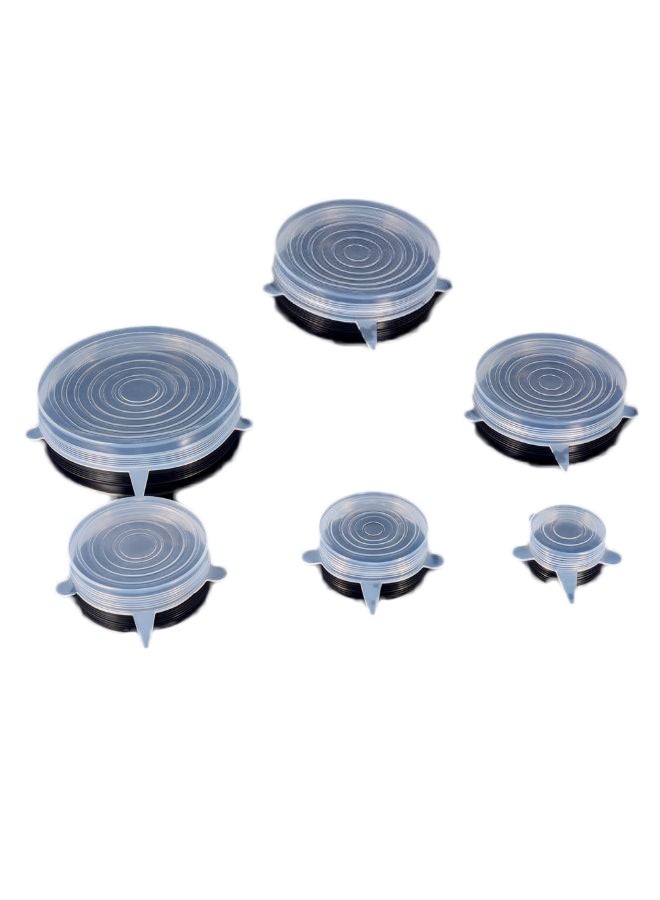 Generic 6-Piece Food Saran Wrap Cover Set Clear  - Image 1