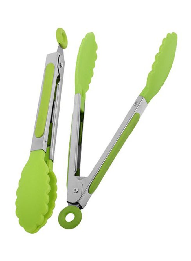 ملقط الطهي لحفلات الشواء أخضر/فضي 20 x 2.5Ø³Ù†ØªÙŠÙ…ØªØ± - Image 4