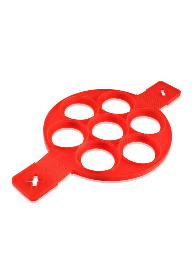 قالب دائري مانع للالتصاق للبيض والبان كيك أحمر - Image 4