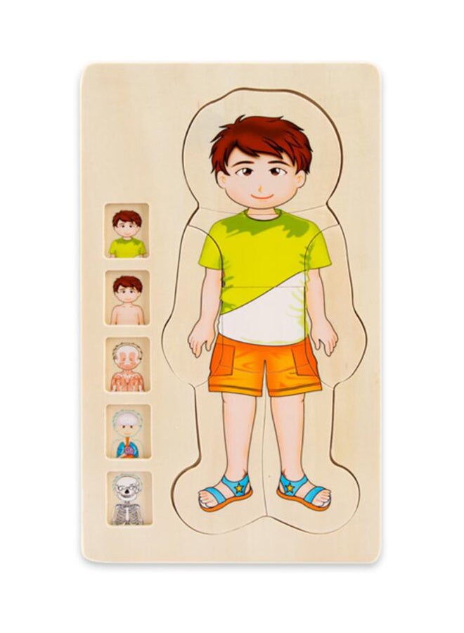 جو باي بازل تركيب الصور المقطعة من الخشب بتصميم بنية الجسم مكون من 5 طبقات - Image 1