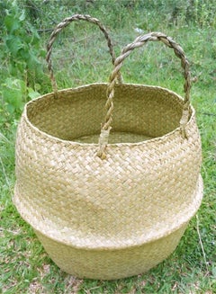 Generic Woven Foldable Vase Hanging Basket Beige  - Image 2