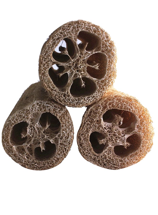 ليفة تقشير الجسم أثناء استحمام من الإسفنج الطبيعي بيج - Image 2